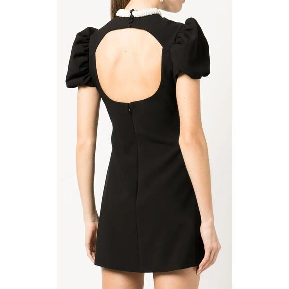 NEW Likely Black Bonnie Faux Pearl Collar Dress Size 8 - Picture 4 of 13